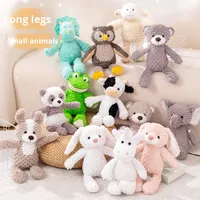 Ensemble de jouets en peluche super doux (ours, lapin, licorne) brodés, finition vernie brillante, motifs mignons et amusants, anti-stress, tailles personnalisées, ODM