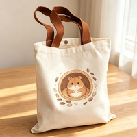 Sac de rangement personnalisé en toile imprimée avec fermeture éclair, motif dessin animé, respirant, anti-poussière, pochette d'emballage cadeau pratique pour foulards et jouets