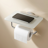 Support de papier toilette en gros, neuf, avec support de téléphone, en acier inoxydable