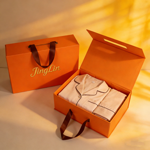 Custom Logo Luxury Foldable Magnetic Lid Clothing <strong>Dress</strong> Packaging Gift Boxes Rigid Cardboard Magnet <strong>Box</strong> Ribbon Handle - Product Image 2