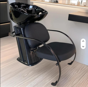 Nuevo Modelo 2026: Cama de Lavado de Cabello Plegable y Sencilla con Lavabo de Cerámica Personalizado, Semi-Reclinable para Terapia Capilar en Barberías - Product Image 4