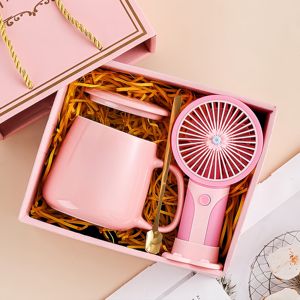 도매 어린이 생일 선풍기 머그컵 선물 세트, 결혼식 답례품, 판촉물, 감사 선물용 기프트 박스 - Product Image 5