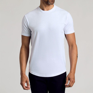 Camisas de Hombre Personalizadas de Fábrica, Camisas de Punto de <span class=keywords><strong>Algodón</strong></span> para Trabajo, Gimnasio, Estilo Hawaiano, Lisas, de Manga Corta, Corte Ajustado, con Dobladillo Curvo, Paquete de 6 - Product Image 4