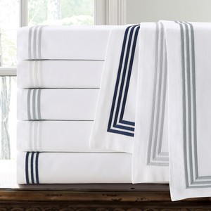 Lenzuolo matrimoniale SANHOO ritz-uu Hotel 500TC set copripiumino 100% lenzuola di lusso in cotone bianco Twin Size - Product Image 1