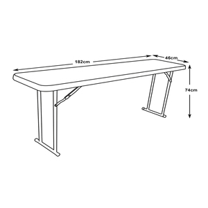 Table plastique pliable, 11 pièces, Table de conférence - Product Image 4