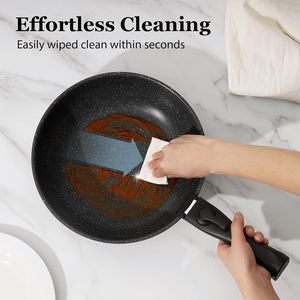 10 Piece bộ của chậu và chảo với lớp phủ không dính Stackable nhôm Granite <span class=keywords><strong>Cookware</strong></span> sets nấu ăn không dính cho nhà bếp - Product Image 5