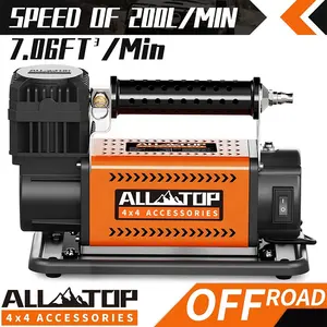 ALL-TOP Air Compressor Kit 12V Portable Inflator 7.06CFM Offroad Car Air Compressor For Truck