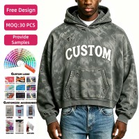 Sudadera con Capucha para Hombre, Personalizada, 500 g/m², 100% Algodón, Felpa Lavada, Estampado en Serigrafía, Sudadera de Algodón con Capucha