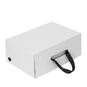 Nhà <span class=keywords><strong>S</strong></span>ản Xuất Bán Buôn Giá Hộp Màu Đen Với Xử Lý Cho Giày Bao Bì Giày Bao Bì Giấy Hộp Quà Tặng - Product Image 3