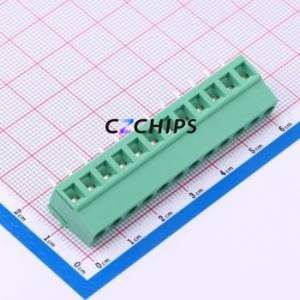 MX128-5.0-12P-GN01-Cu-Y-A Screw Terminal Block Through hole Component (THT),P=5mm Connector 1x12P 5mm Green Through Hole - Product Image 1