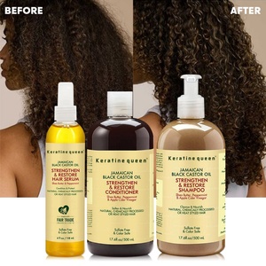 2025 New Arrival Black Castor Oil Balance Levels Dry Coarse Damaged Nourishing Hair Repair <b>Shampoo</b> - Product Image 1