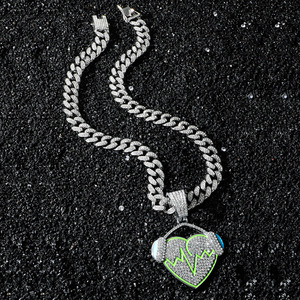 Collar con Colgante de Auriculares con Diseño Innovador y Personalizado Estilo Hiphop con Corazón, de Aleación, para Hombre, Joyería de Moda, Novedad 2026 - Product Image 2
