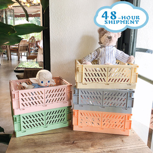 Factory Wholesale Outdoor Portable Plastic Foldable Box Plastic Portable Basket For Storage Plastic Foldable Storage Box
