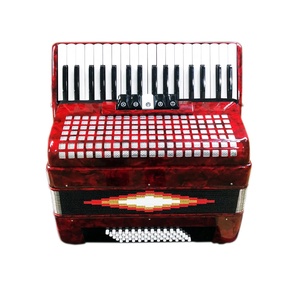 Accordéon professionnel SEASOUND à 34 boutons, 60 basses, 5 registres, <span class=keywords><strong>clavier</strong></span> en celluloïd rouge, instrument OEM chromatique JP3460 - Product Image 3