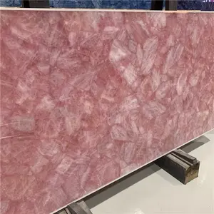 Cristallo di Quarzo Rosa Naturale, <span class=keywords><strong>Pietra</strong></span> Semi-<span class=keywords><strong>preziosa</strong></span> Traslucida, Design Moderno, Impermeabile, Superficie Lucidata, <span class=keywords><strong>Pietra</strong></span> <span class=keywords><strong>Preziosa</strong></span> Rosa - Product Image 4