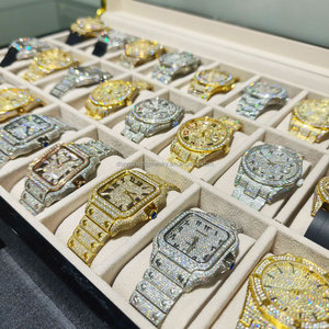 นาฬิกาเพชรสไตล์ฮิปฮอปที่ทันสมัยและหรูหราสำหรับทั้งชายและหญิงเพชรโมอิสผ่านการทดสอบแล้ว925 - Product Image 5