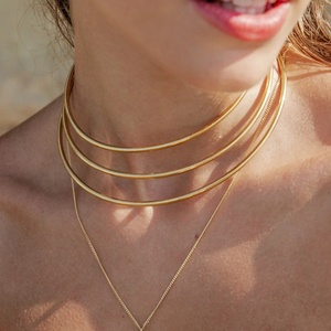 Collana Sportiva da Donna Placcata Oro in Acciaio Inossidabile, Esclusiva e Selezionata con Cura, Gioielli di Alta Gamma per l'Esportazione - Product Image 4