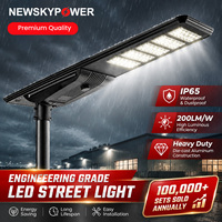 Lámpara LED Solar Integrada de Alta Resistencia de Aluminio de 200LM/W, de 30W a 120W, para Proyectos de Carreteras y Uso Urbano, Ventas Anuales de Más de 100K