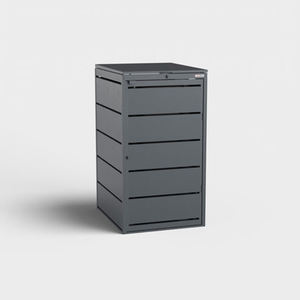 Galvanised Steel Dustbin Box for Home Garden 12L Rectangular WPC Metal Wood <strong>Wheelie</strong> <strong>Bin</strong> Lid Dustbin Cover Square Pattern <strong>Bag</strong> - Product Image 5