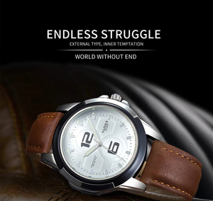 YAZOLE-Reloj deportivo para Hombre, cronógrafo luminoso de cuero, a la moda, <span class=keywords><strong>418</strong></span> - Product Image 6