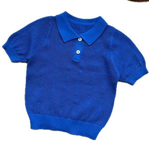 Camiseta de Punto Personalizable para Niños, Moda Primavera-Verano, Polo para Bebés, Top Fino de Verano con Solapa, Ropa Infantil - Product Image 4