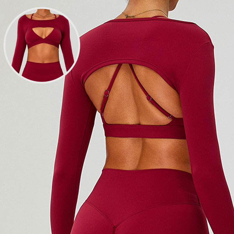 Women's Winter& Autumn Seamless Lightweight Nylon/Spandex Quick Dry Breathable Windproof Solid Fitness Yoga Long Sleeve