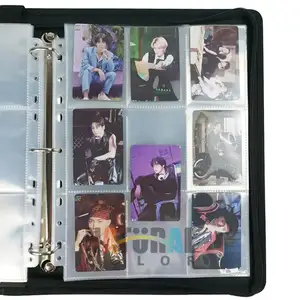 Custom Sports Holder Leather Baseball Trading Cards Binder Album With Zipper Carrying Case