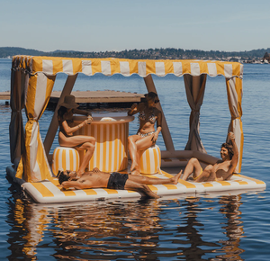 Plataforma Flotante Inflable de PVC DWF, Sofá Flotante, Bar Flotante, Muelle, <span class=keywords><strong>Isla</strong></span> Cabana Gigante, <span class=keywords><strong>Isla</strong></span> Flotante para Nadar con Toldo - Product Image 3