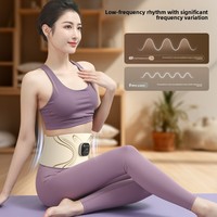 Ceinture de massage abdominale rechargeable à impulsions basse fréquence, masseur de taille pour la relaxation des muscles abdominaux, le remodelage corporel et le fitness à domicile