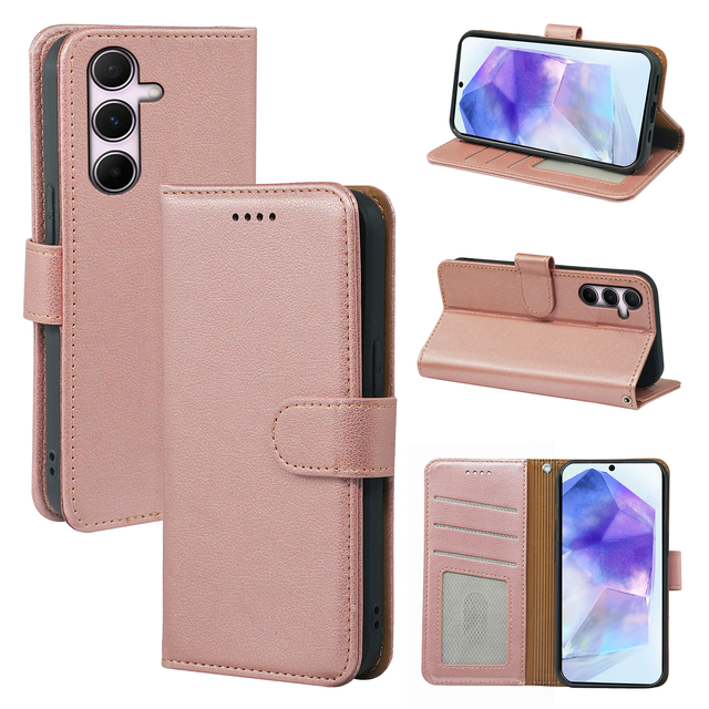 Luxury Leather Wallet Phone Case for Samsung Galaxy A36 5G A56 A26 A16 A06 4G Flip Wallet Protective Cover