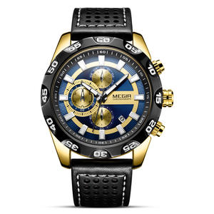 Montre de sport pour homme, chronographe multifonctionnel, design élégant, montre-bracelet à quartz - Product Image 1