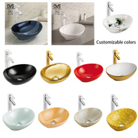 Lavabo en céramique de couleur personnalisée CUPC, vasque de salle de bain, articles sanitaires pour projets hôteliers et résidentiels