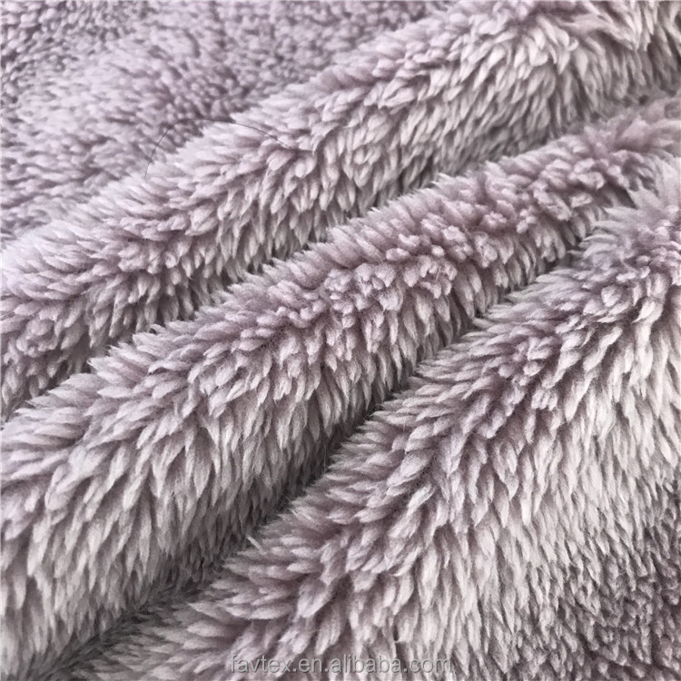 100% полиэстер, двухсторонняя бархатная теплая шерпа, флисовая ткань для зимы