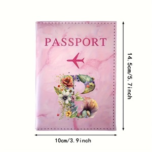 Étui de protection pour passeport, pochette de <span class=keywords><strong>rangement</strong></span> pour <span class=keywords><strong>billets</strong></span> d'avion, porte-passeport tendance, série Papillon Lettre, accessoires de voyage multifonctions - Product Image 2