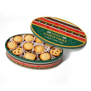 Biscuits au beurre authentiques de Noël Biscuits gastronomiques personnalisés présentés dans des boîtes de vacances festives Biscuits danois extraordinaires - Product Image 1