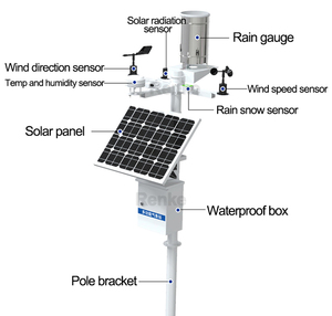 Estación Meteorológica analógica o RS485, pantalla de datos, Panel Solar, estación meteorológica para agricultura - Product Image 4