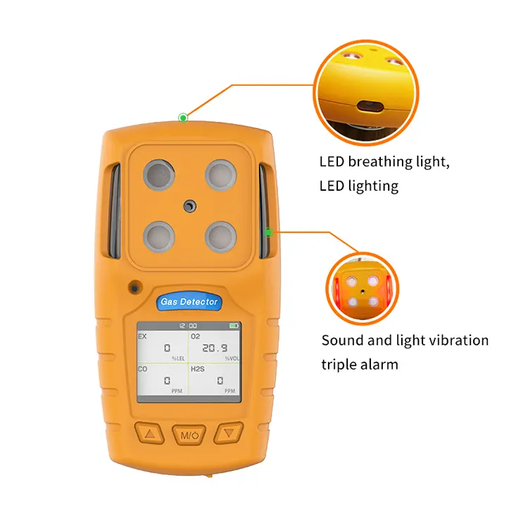 Safewill Draagbare Handheld Kooldioxide Co2 Detector Draagbare 4 Gasmonitor Gasdetector