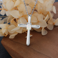 Collar con Colgante de Cruz de Plata de Ley S925 con Incrustaciones de Circonio, Diseño Original, Venta al Por Mayor de Fábrica, para Bodas y Fiestas