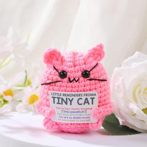 ตุ๊กตาถักโครเชต์รูปชานมไข่มุกน่ารัก ทำมือ ของขวัญเพื่อความสุขสำหรับผู้หญิง ของเล่นตั้งโต๊ะรูปชานมไข่มุก ของขวัญวันเกิด - Product Image 3