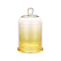 L Großhandel Hochzeits dekor Luxus benutzer definierte handgemachte glänzende Kerze Glas Bell Dome Jar Glocke Form Kerzenhalter für die Kerzen herstellung