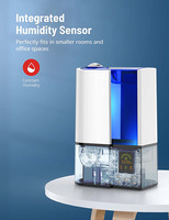 Diffuseur d'humidificateur d'air 4L 3 modes de brume à buse unique humidificateur de chauffage chaud humidificateur à turbine à brume fraîche pour bébé de bureau à domicile