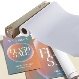 Rouleau de vinyle adhésif imprimable PVC blanc mat brillant pour impression éco-solvant, autocollant amovible - Product Image 1