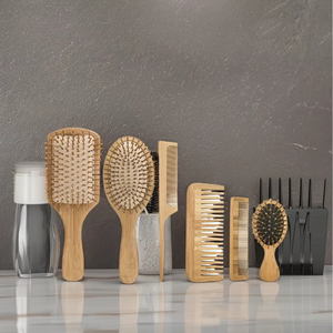 Peigne à cheveux en bois de <span class=keywords><strong>bambou</strong></span> écologique, durable et antistatique, pour des cheveux brillants - Product Image 1