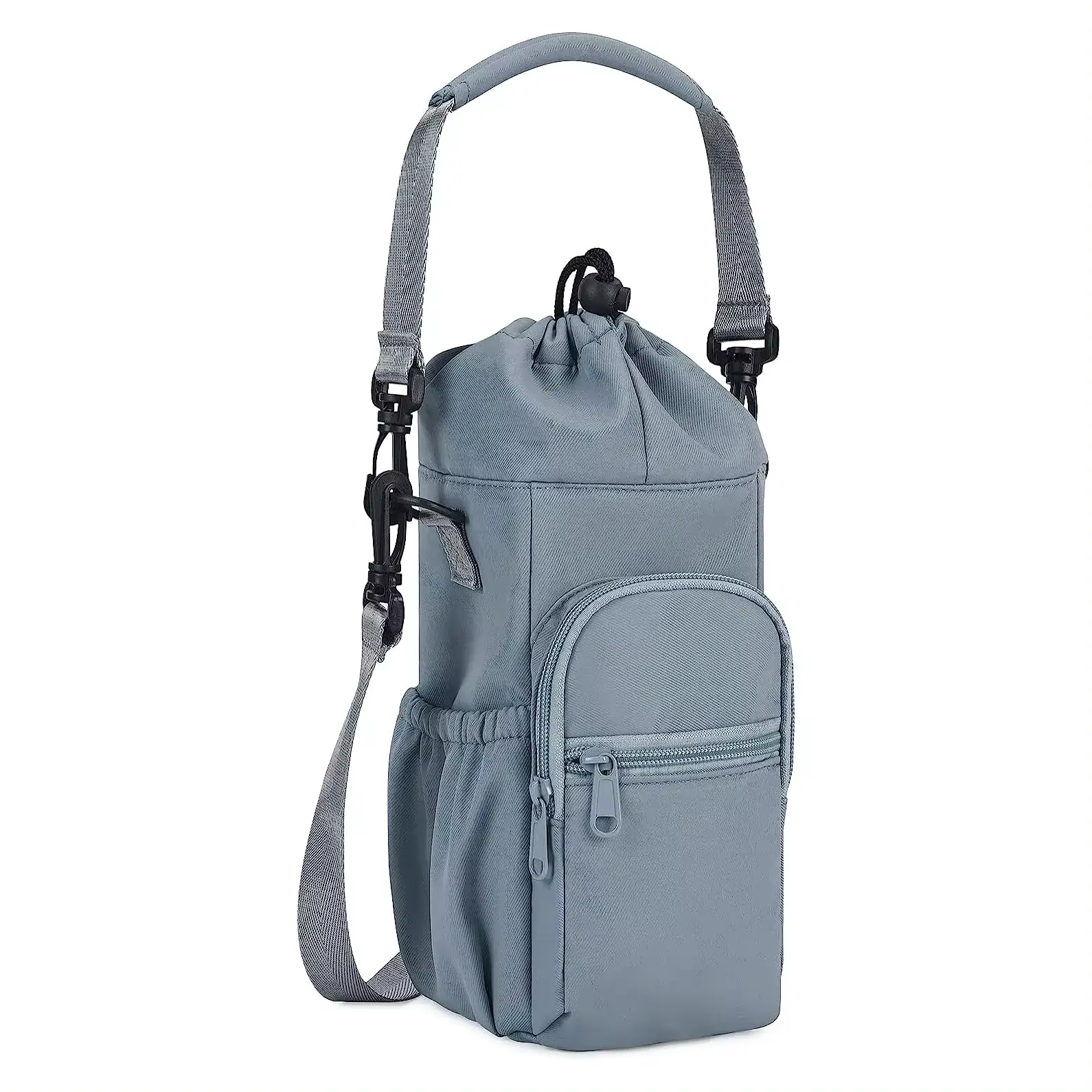 YOUK, bolsa de aislamiento con soporte para botella de agua potable a prueba de agua personalizada, bolsa con correa ajustable, bolsa de bolsillo práctica para teléfono, bolsas enfriadoras