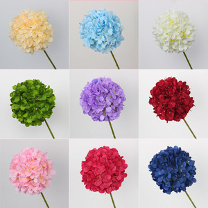 Fleurs d'hortensia artificielles en soie, grappe ronde, décoration de mariage, décoration intérieure, style français moderne, accessoires Instagram - Product Image 3