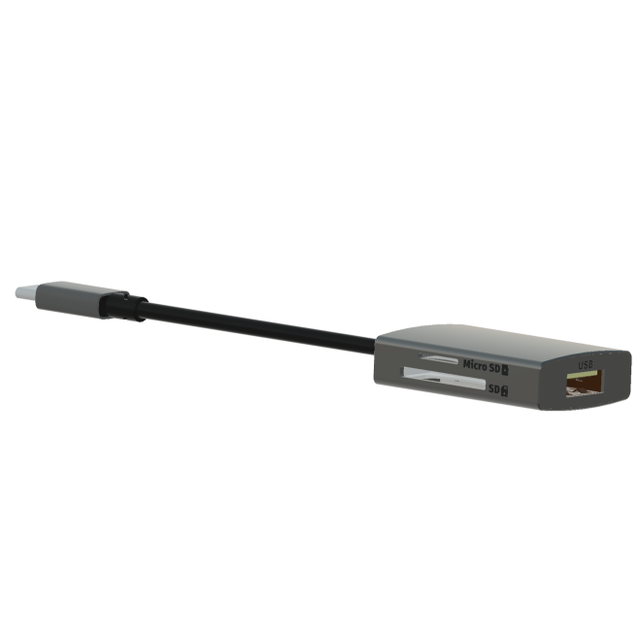 3 in 1 Multifunctional Card Reader HS62C Chip 480Mbps USB 2.0 OTG Type C Male to TF SD Multiport Adapter Dock Station