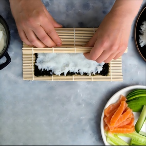 Tapis à <span class=keywords><strong>sushi</strong></span> instantané, surface antiadhésive, tapis à rouler en bambou pour faire du <span class=keywords><strong>sushi</strong></span> soi-même et adapté aux débutants - Product Image 5