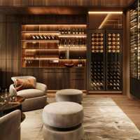 Vinoteca Personalizada de Lujo, Gabinete Termostático Abierto de Acero Inoxidable con Iluminación LED para Uso Residencial/Comercial
