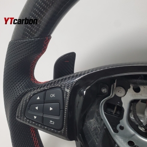 <span class=keywords><strong>Volante</strong></span> YTcarbon para CLA CLA45 <span class=keywords><strong>AMG</strong></span> C117 X117, Nuevo, Estilo Racing, Fibra de Carbono Forjada Real, Gamuza Italiana, con Calefacción - Product Image 5