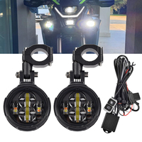 Phares universels pour moto, lentille de projecteur LED, phare de moto, feux antibrouillard, feux de conduite pour moto, lampe auxiliaire, projecteurs.